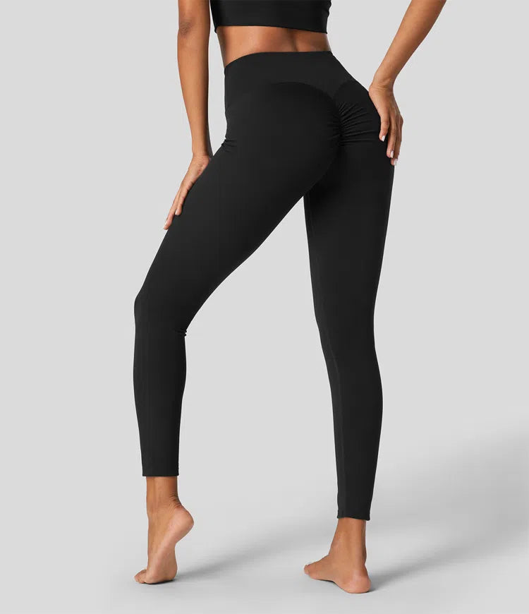 Yoga legging 7/8 medium size with tightening cord and frowned effect