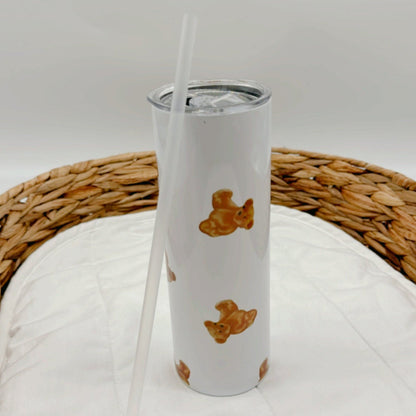 Cozy Bear Drink Tumbler Flask Straw Included