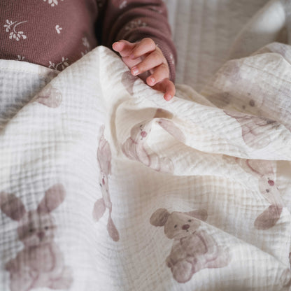 The Bunny Muslin Blanket Swaddle