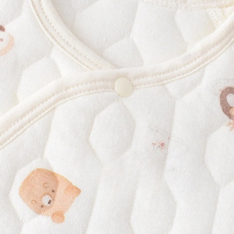 Grenouillère pour bébé avec imprimé ours en boucle et motif thé de l'après-midi 