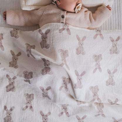 The Bunny Muslin Blanket Swaddle