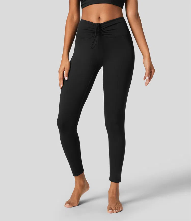 Yoga legging 7/8 medium size with tightening cord and frowned effect