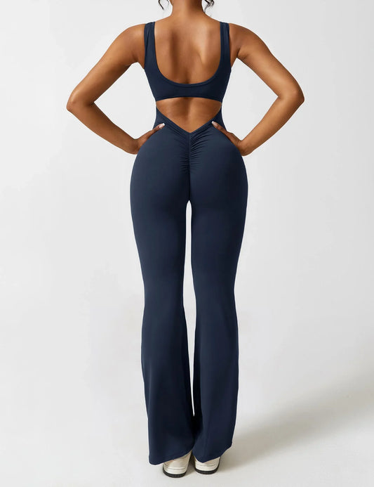 V-Lift Flare Jumpsuit