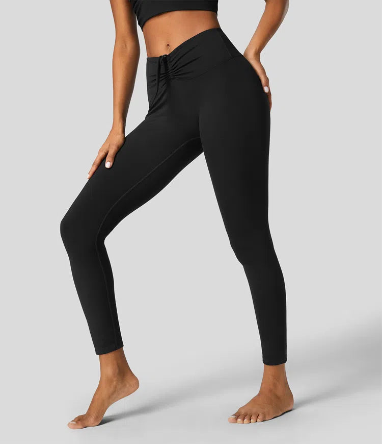 Yoga legging 7/8 medium size with tightening cord and frowned effect