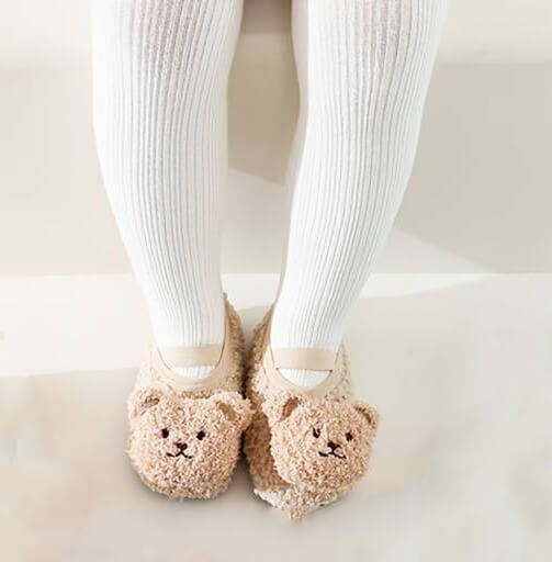 The Beige Bear Strap Slippers