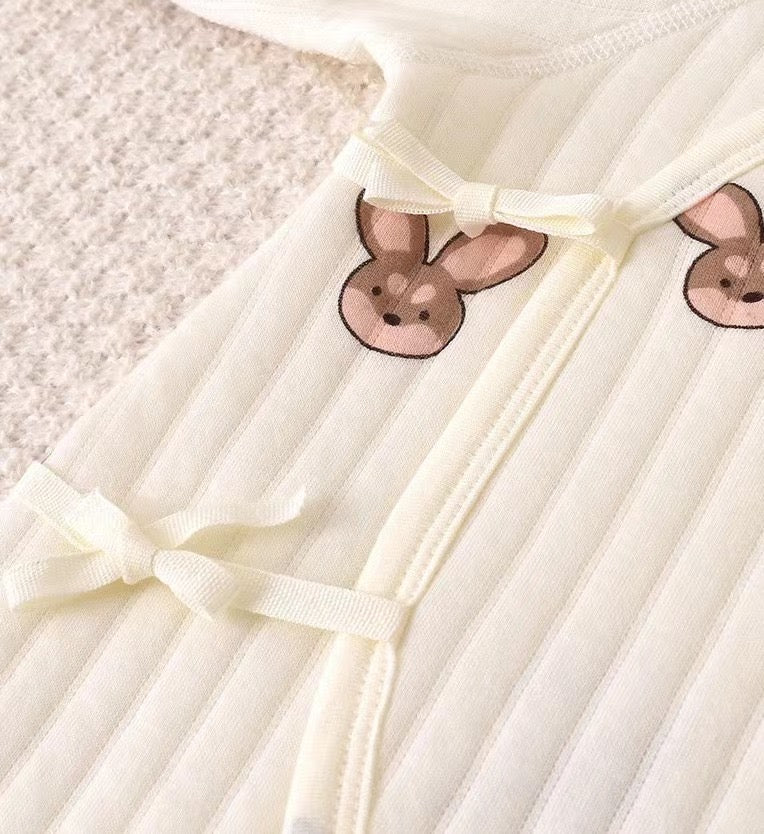 The Bunny Boucle Wrap Baby Grow Romper