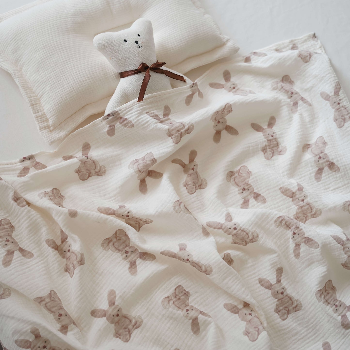 The Bunny Muslin Blanket Swaddle