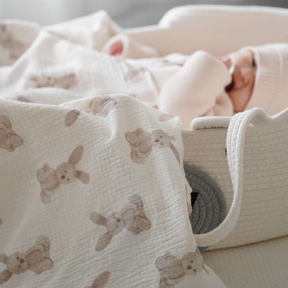 The Bunny Muslin Blanket Swaddle