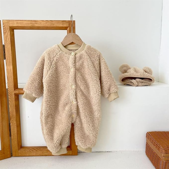 The Fur Bear Knitted Hooded Pramsuit