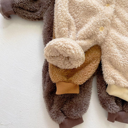 The Fur Bear Knitted Hooded Pramsuit