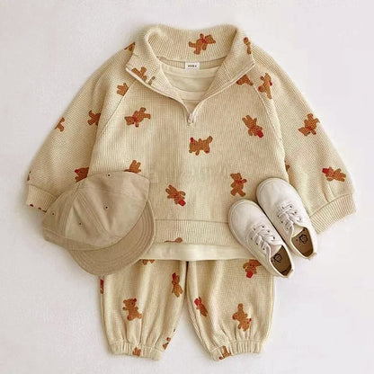 The Bear Print Zipped Tracksuit