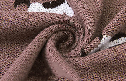 Brown Horse Polo Crotchet Baby Blanket