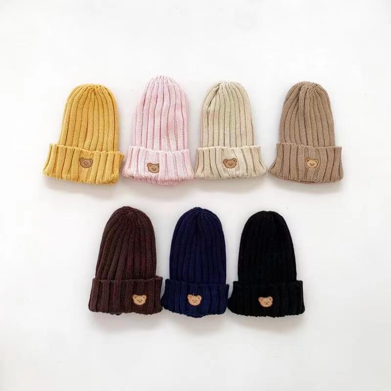 Knitted Bear Beanie Hats