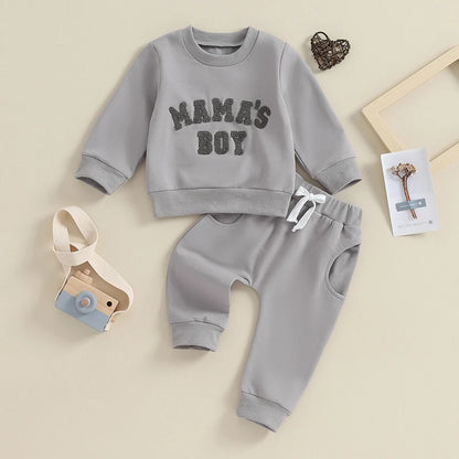 Baby Boy Crewneck Sweatshirt & Pants Set