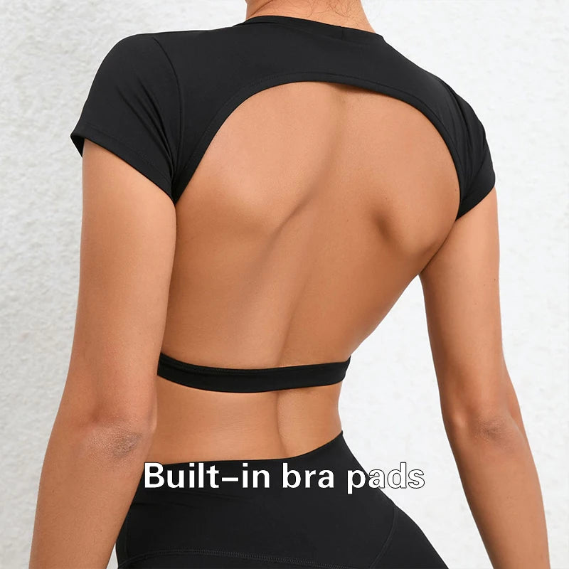 Backless Yoga Sport Crop Tops