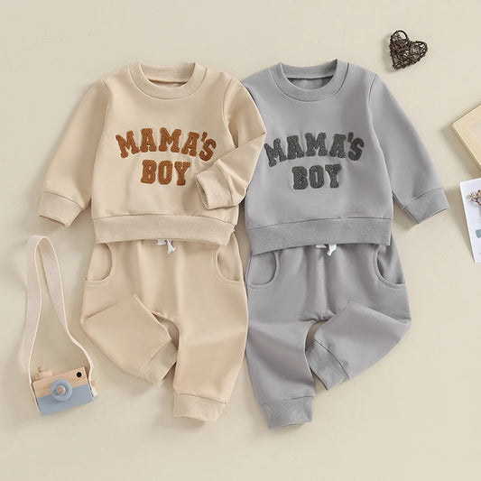 Baby Boy Crewneck Sweatshirt & Pants Set