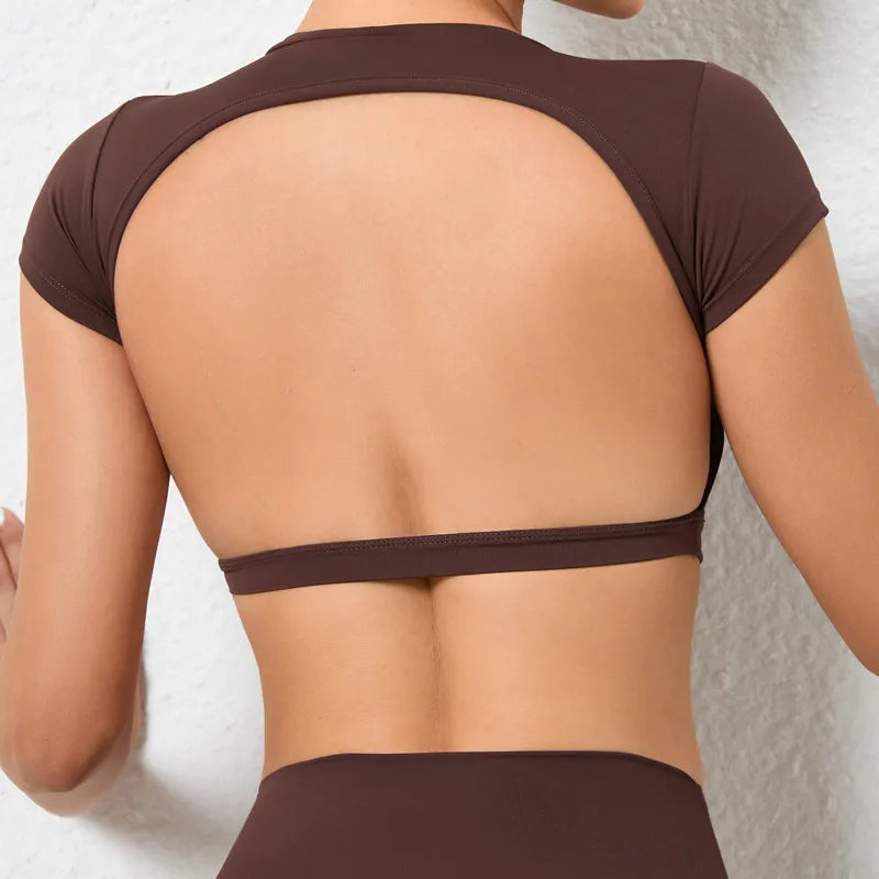 Backless Yoga Sport Crop Tops