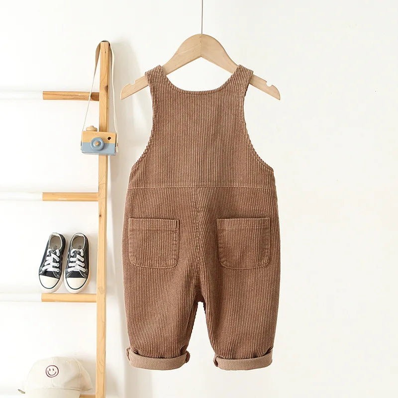 Toddler Sunitted Corduroy Suspenders with Hearts