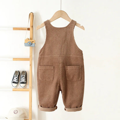 Toddler Sunitted Corduroy Suspenders with Hearts