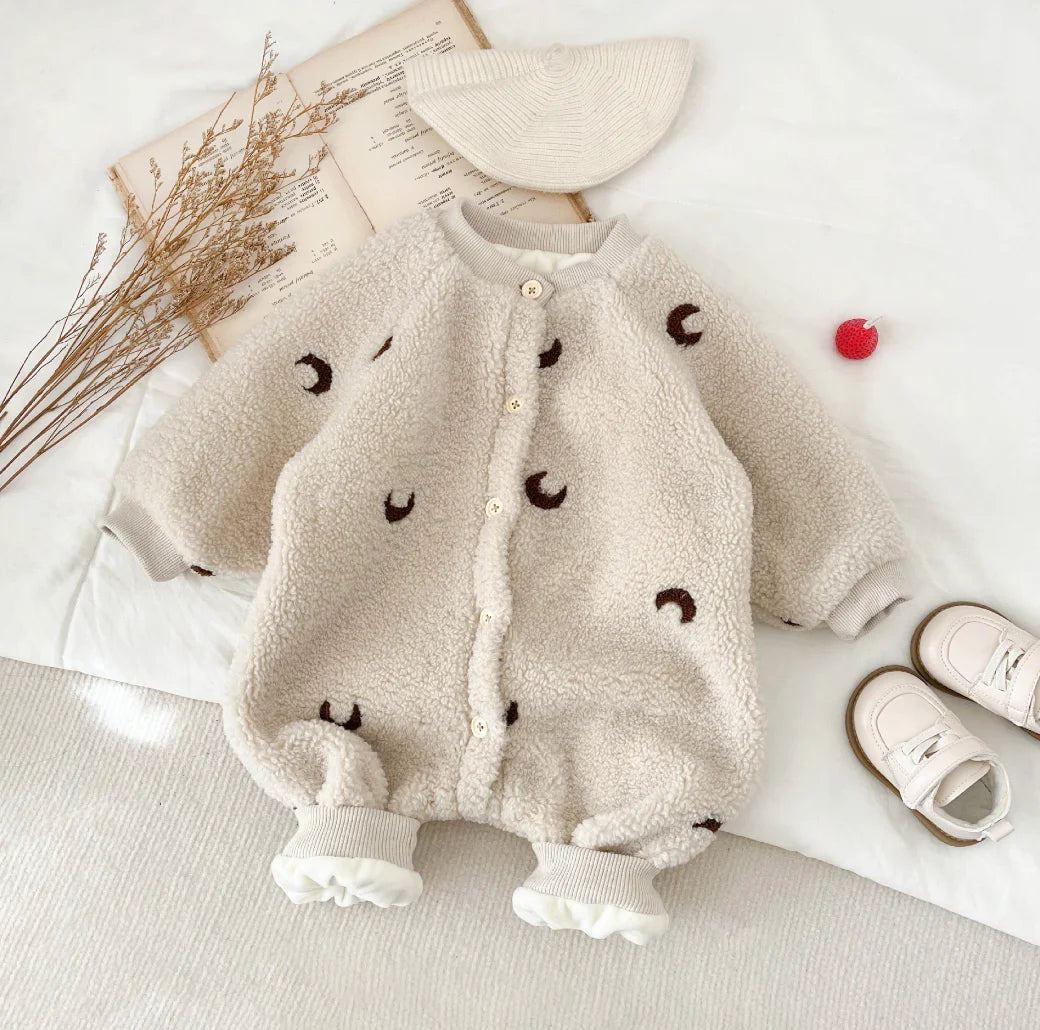 Winter Baby Thick Fleece Warm Romper