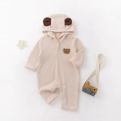 The Pointy Bear Knitted Hooded Playsuit