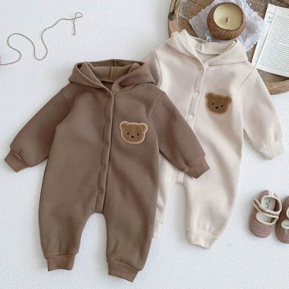 The Ultimate Bear Knitted Hooded Playsuit