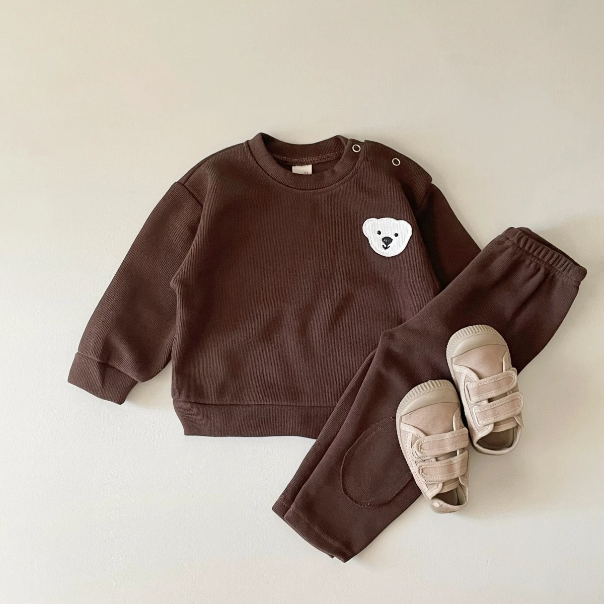 Goose & Bear Pattern Cotton Outfit Set