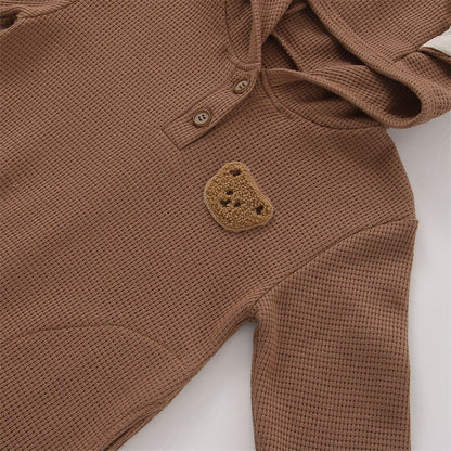 The Pointy Bear Knitted Hooded Playsuit