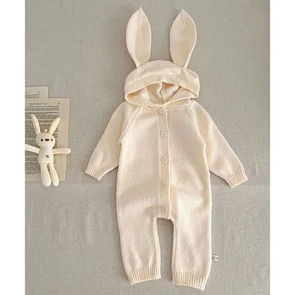 The Pointy Bunny Knitted Hooded Playsuit