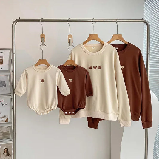 Matching Bear Bodysuit and Sweatshirt