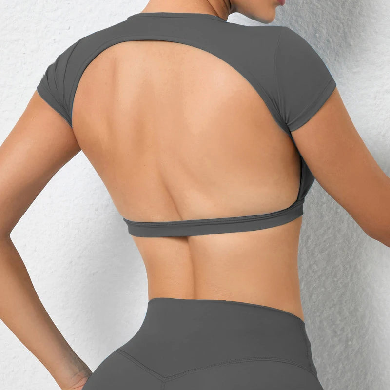 Backless Yoga Sport Crop Tops