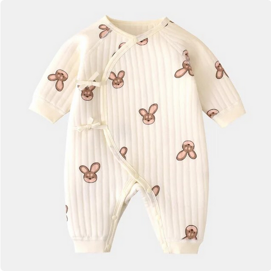 The Bunny Boucle Wrap Baby Grow Romper