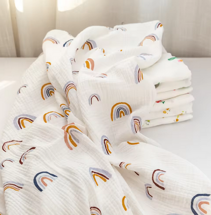 The Rainbow Muslin Blanket Swaddle