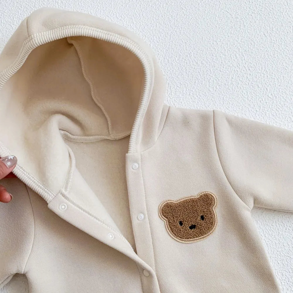 The Ultimate Bear Knitted Hooded Playsuit