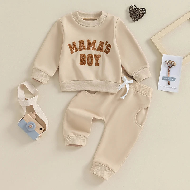 Baby Boy Crewneck Sweatshirt & Pants Set