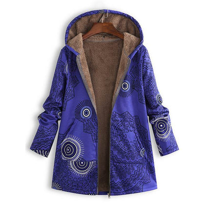 Kayla Vintage Printed Fleece Jacket