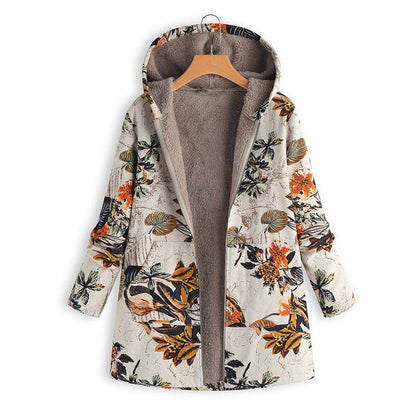 Kayla Vintage Printed Fleece Jacket