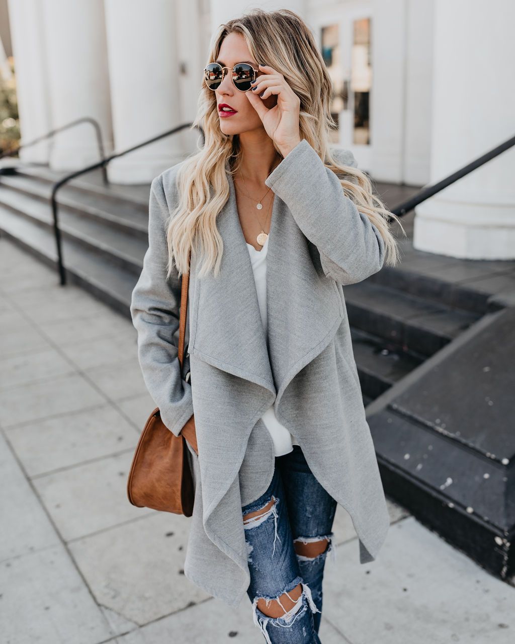 Ingrid | Trendy monochrome cardigan