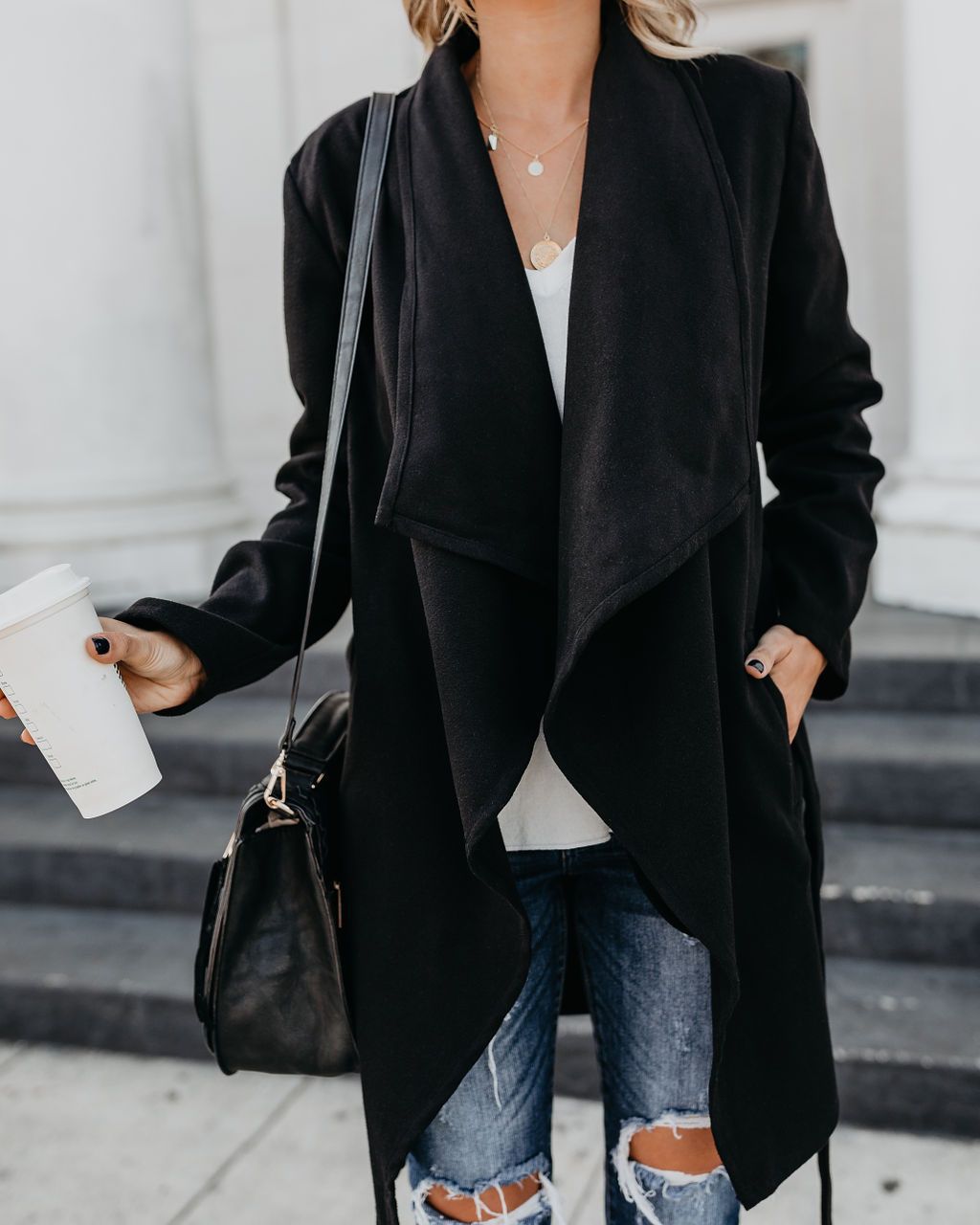 Ingrid | Trendy monochrome cardigan