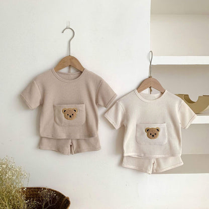 Waffle Bear 2 Piece T-Shirt & Shorts Set