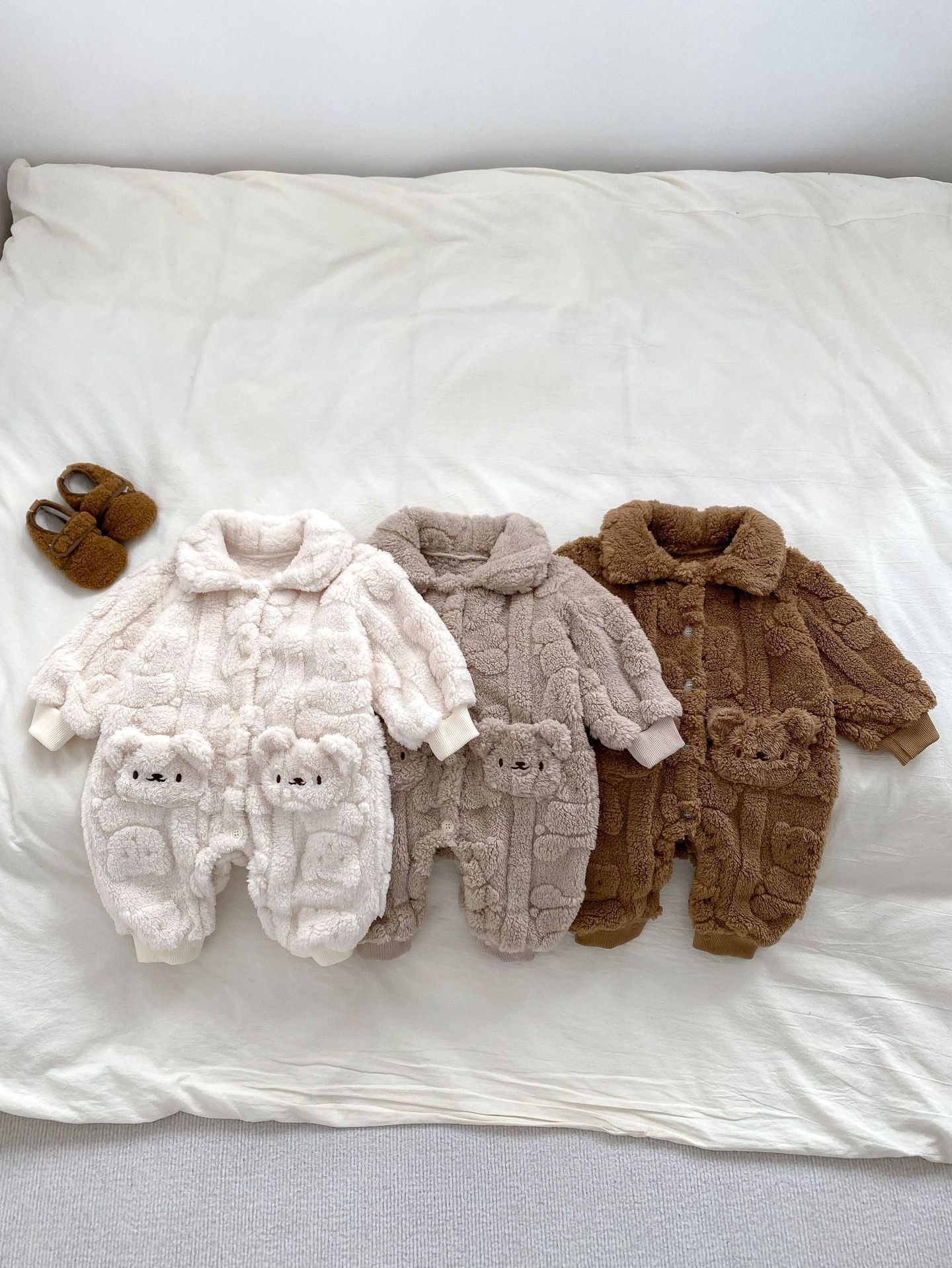 The Fur Bear Lining Fluffy Coat Romper