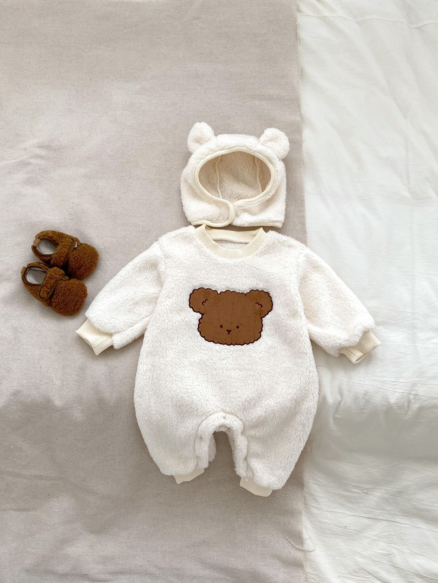 The Love Fur Bear Knitted Hooded Pramsuit