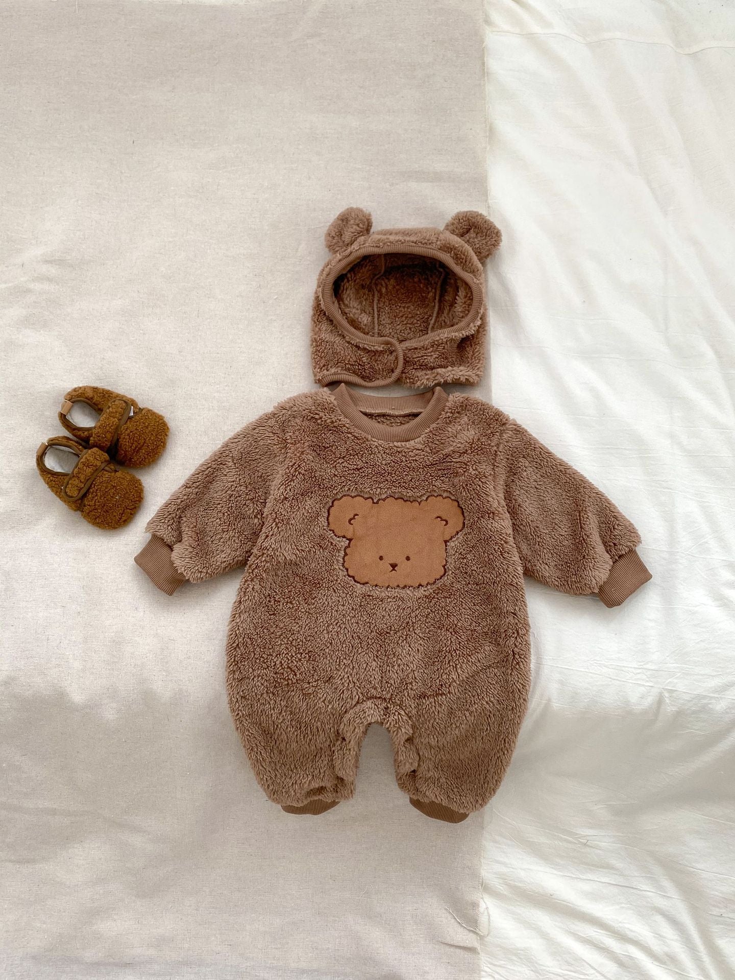 The Love Fur Bear Knitted Hooded Pramsuit