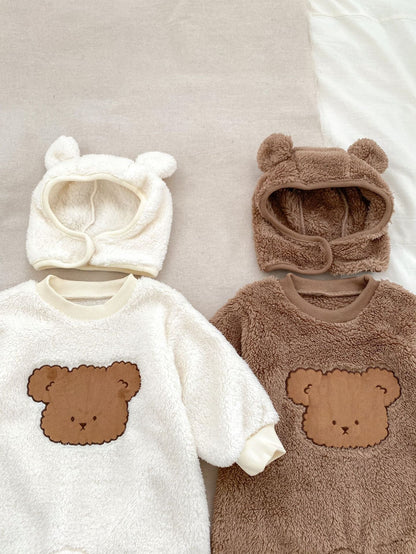 The Love Fur Bear Knitted Hooded Pramsuit