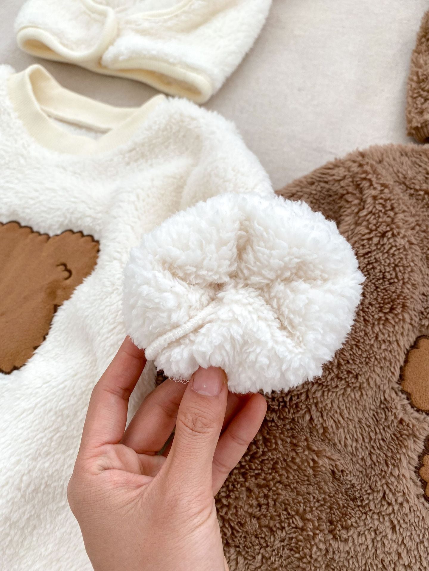 The Love Fur Bear Knitted Hooded Pramsuit