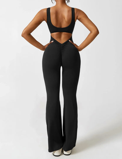 V-Lift Flare Jumpsuit