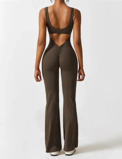 V-Lift Flare Jumpsuit