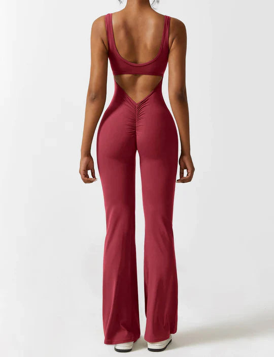 V-Lift Flare Jumpsuit