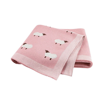 Pink Sheep Crotchet Baby Blanket